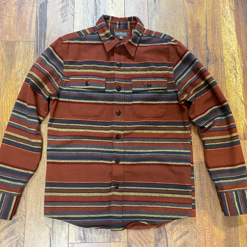 LL Bean Signature striped flannel medium